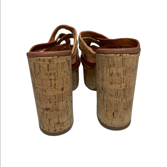 Flash Sale ReList Tom NWOB Free People Lisbon Platform Sandal Sandbar Multi 37.5 - Picture 10 of 13